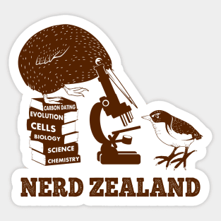 Nerd Zealand Science nerd Sticker